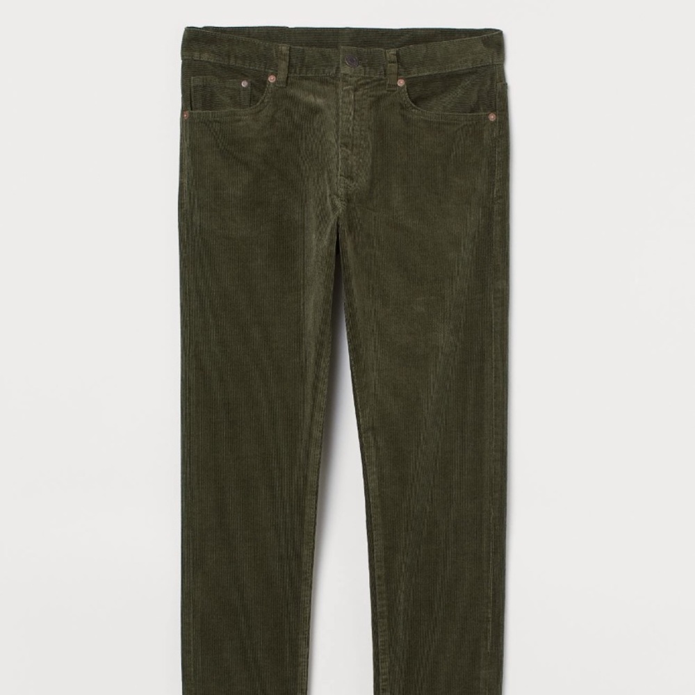 H&M Green Corduroy Pants
